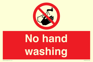 No hand washing